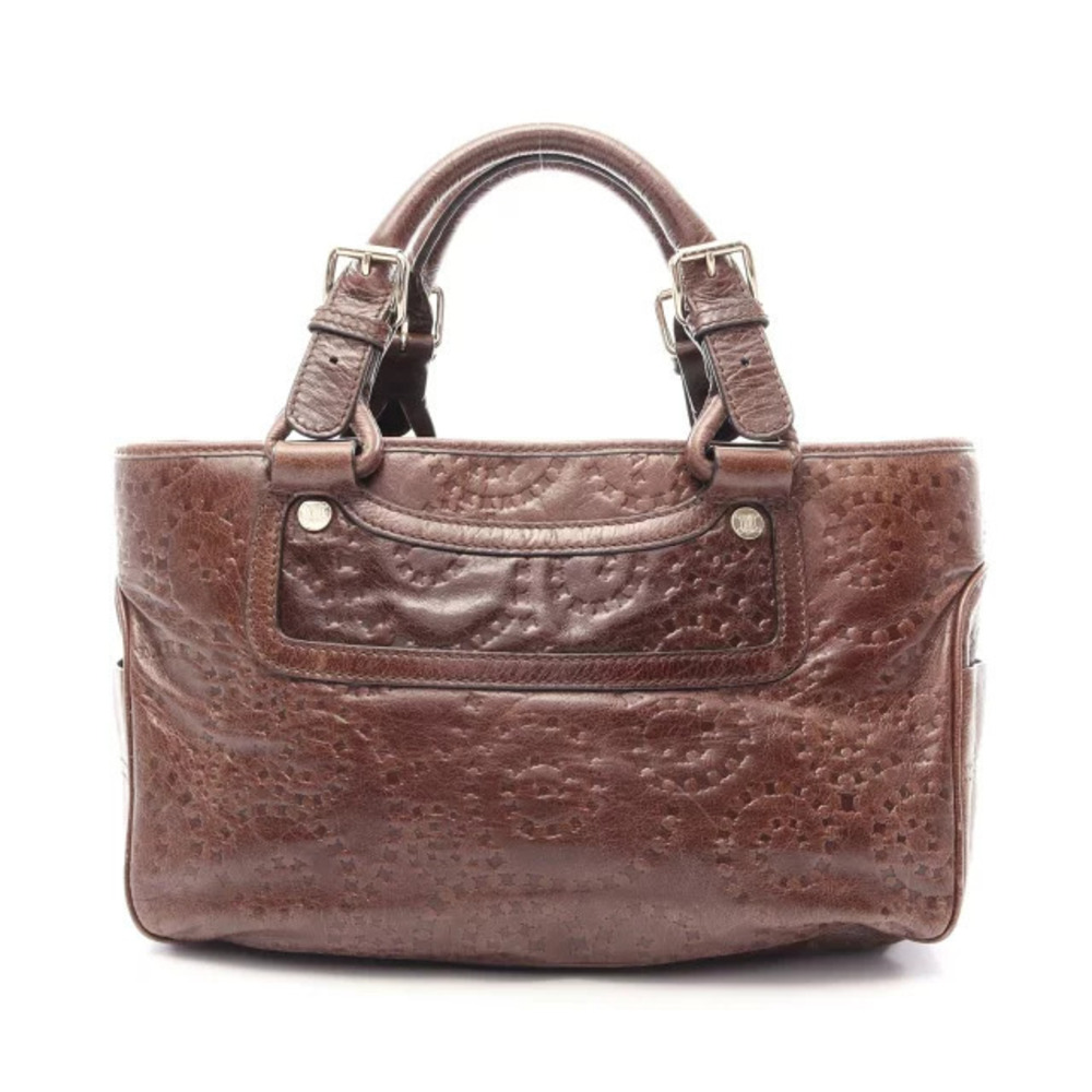Celine Boogie Bag Handbag Leather Brown